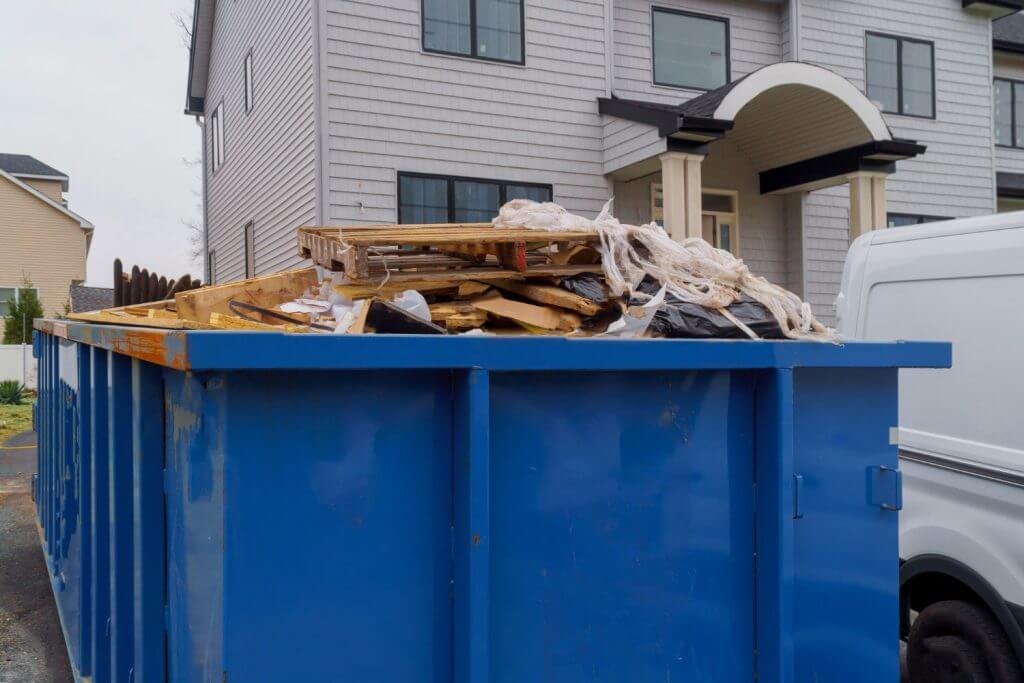 junk removal service at a residential home